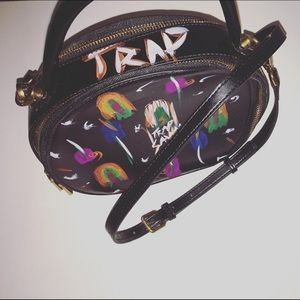 Hand painted leather bag